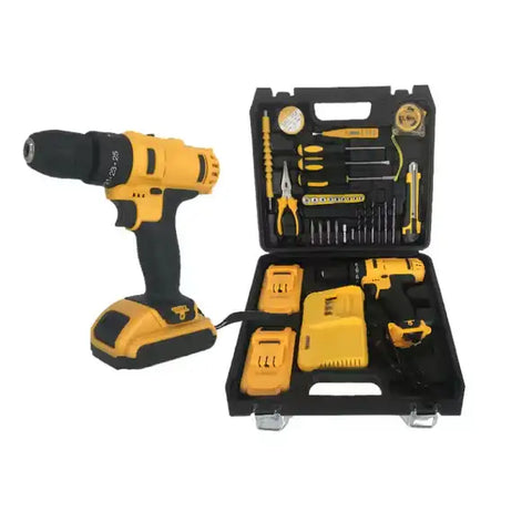 Andowl Q-GJ011 Cordless Lithium Battery Electric Drilling Screwdriver Bits Set