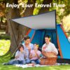 JG20375527 4 Sided Full Floor Camping Tent  With 3 Windows 2.15m x 2.15m x 1.42m