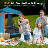 JG20375527 4 Sided Full Floor Camping Tent  With 3 Windows 2.15m x 2.15m x 1.42m
