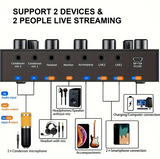 Andowl Q-SK8 Professional Podcast Condenser Microphone With Sound Card Set