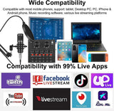 Andowl Q-SK8 Professional Podcast Condenser Microphone With Sound Card Set