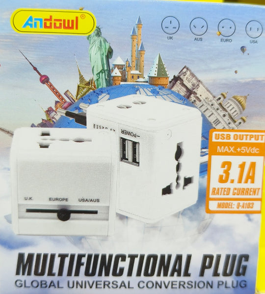 Andowl Q-A103 3.1A Multi-Funtional Plug