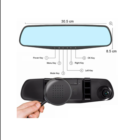 Andowl Q-CA599 RearviewMirror Traveller data recorder