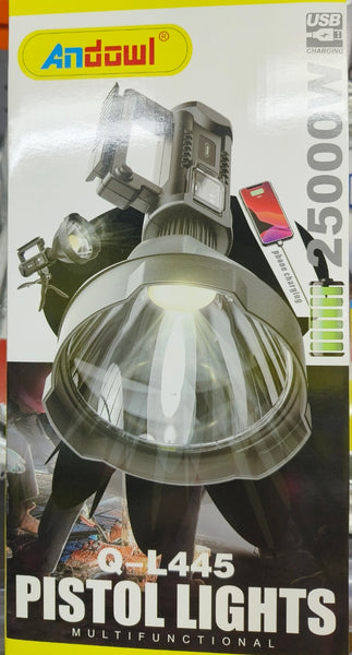 Andowl Q-L445 20000lm Multi-functional Rechargeable Pistol Light 25000w